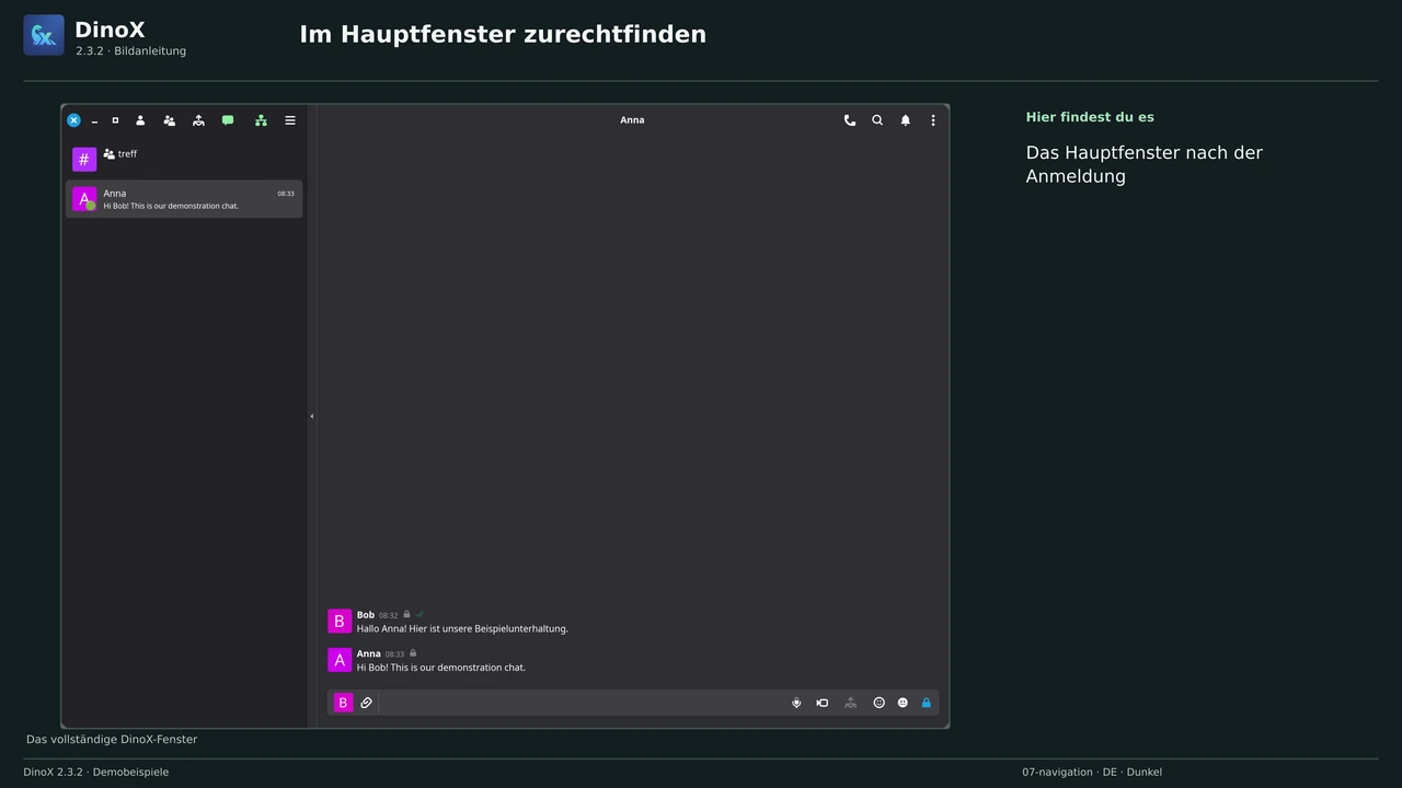 Im Hauptfenster zurechtfinden