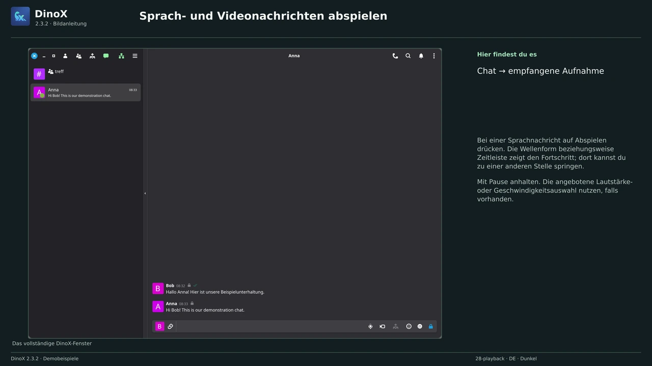 Sprach- und Videonachrichten abspielen