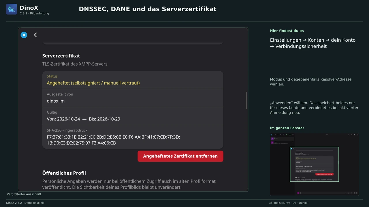DNSSEC, DANE und das Serverzertifikat